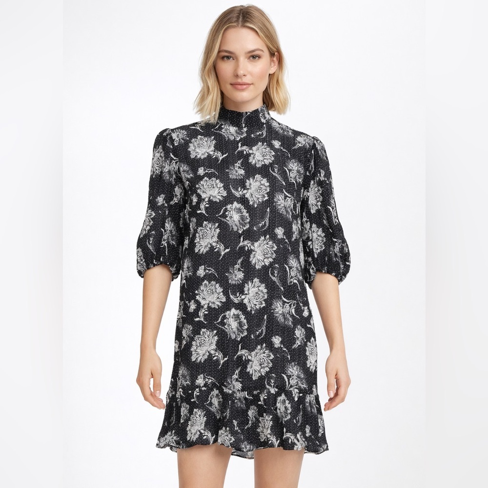 The Kooples Dandy Jacquard Floral Mini Dress – NWT - Picture 1 of 8
